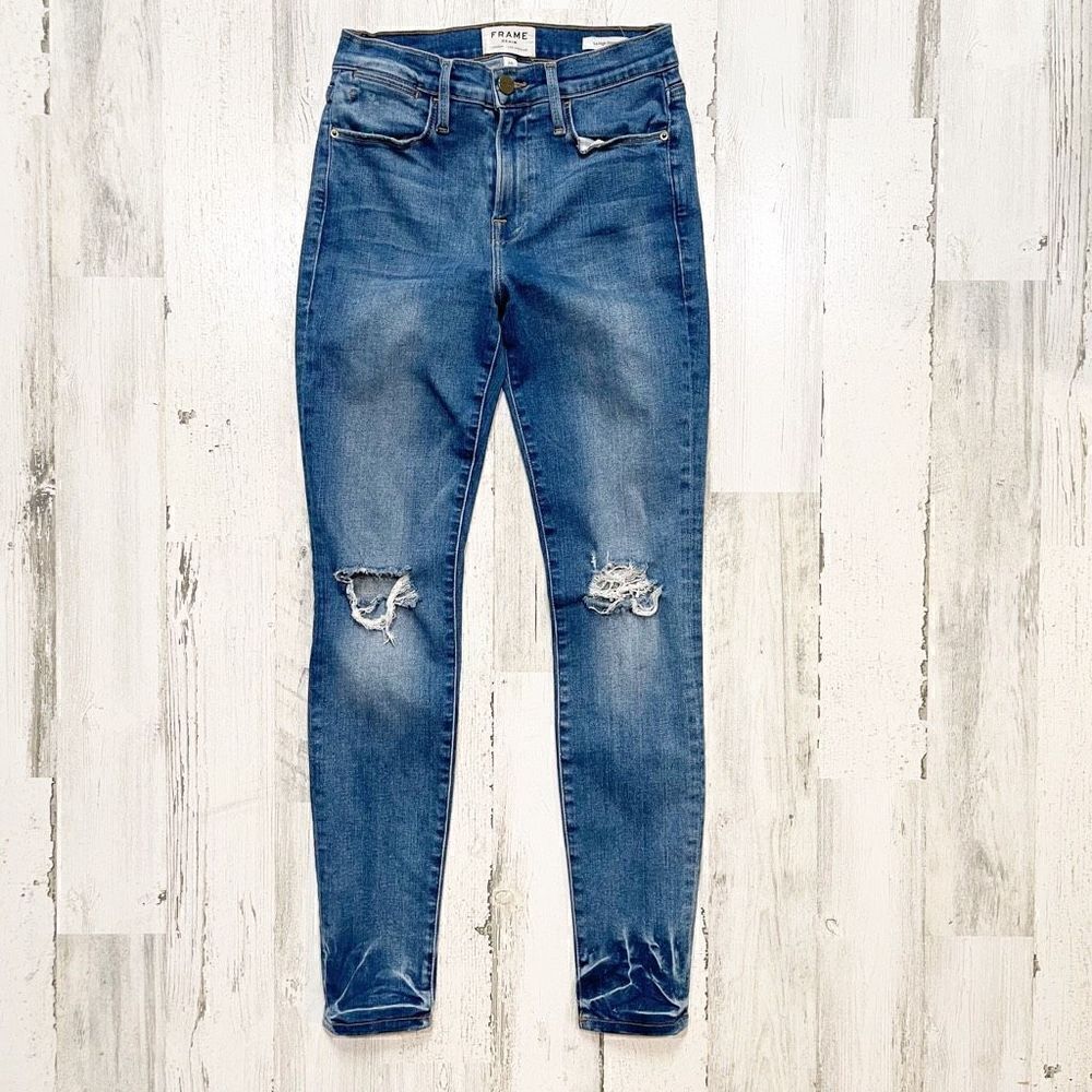 FRAME Le High Ankle Skinny Jeans